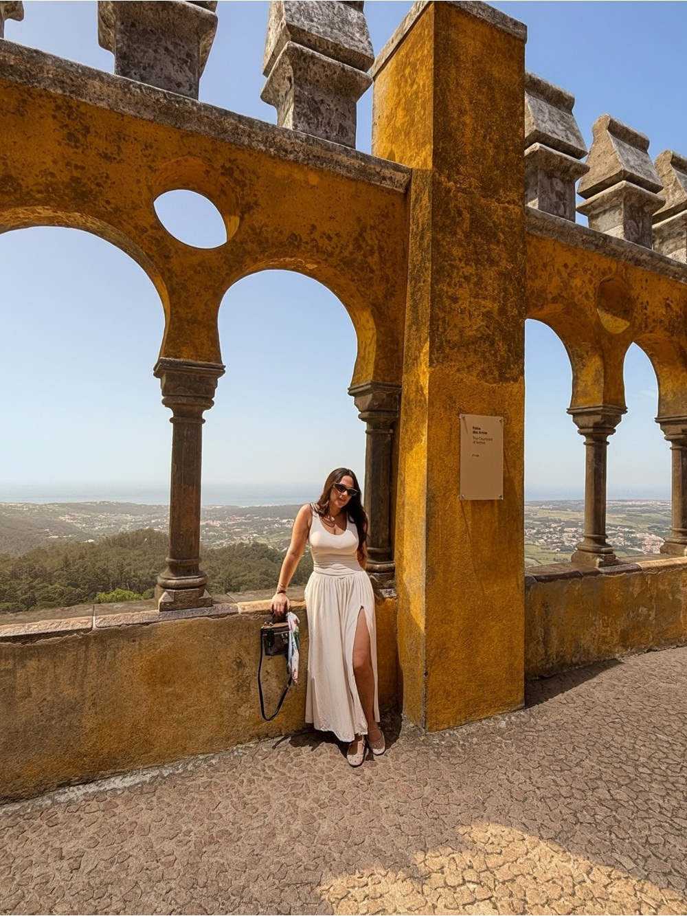 Cream Maxi Dress with Thigh Slit